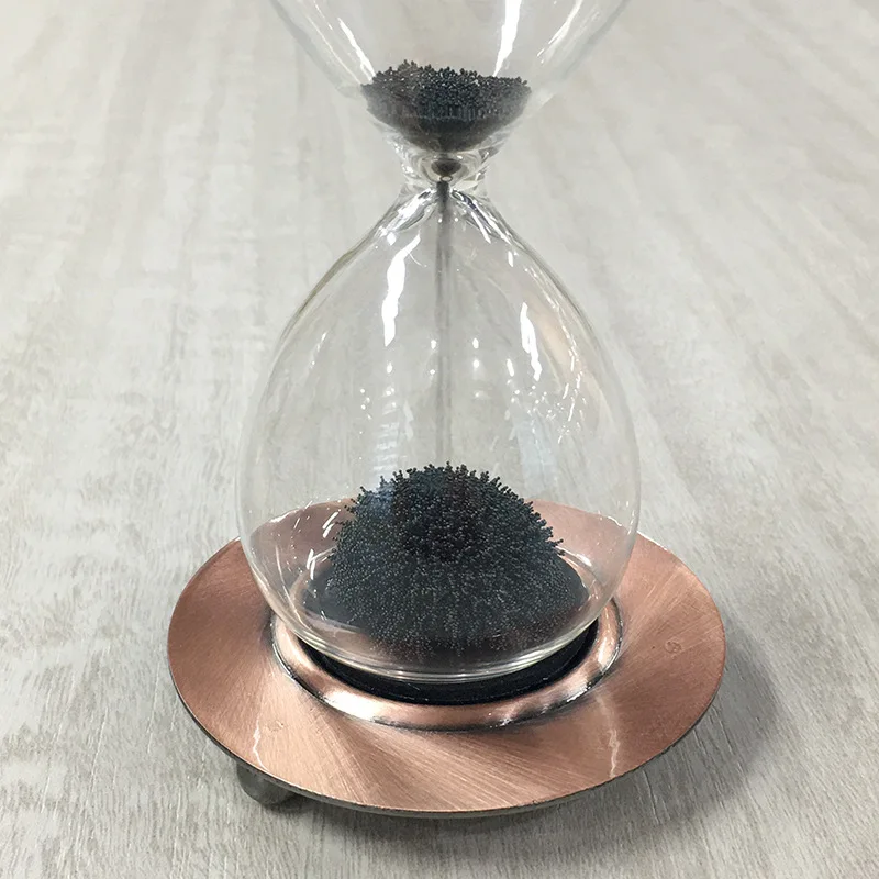 Decorative Magnetic Sand Hourglass Timer with Iron Base