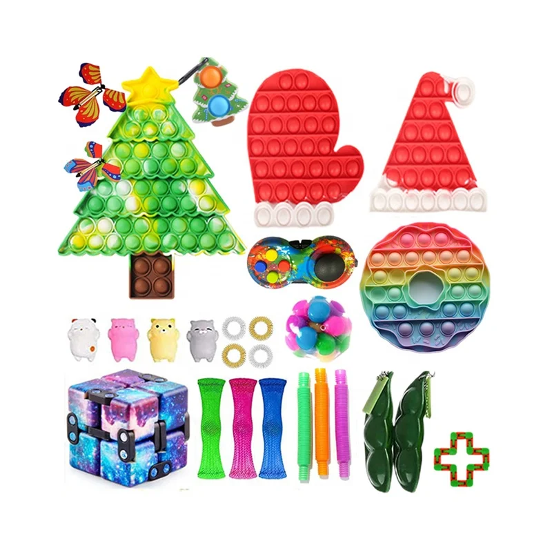 
2021 navidad products gift christmas Blind boxes tiktok sensory toy fidget advent calendar 