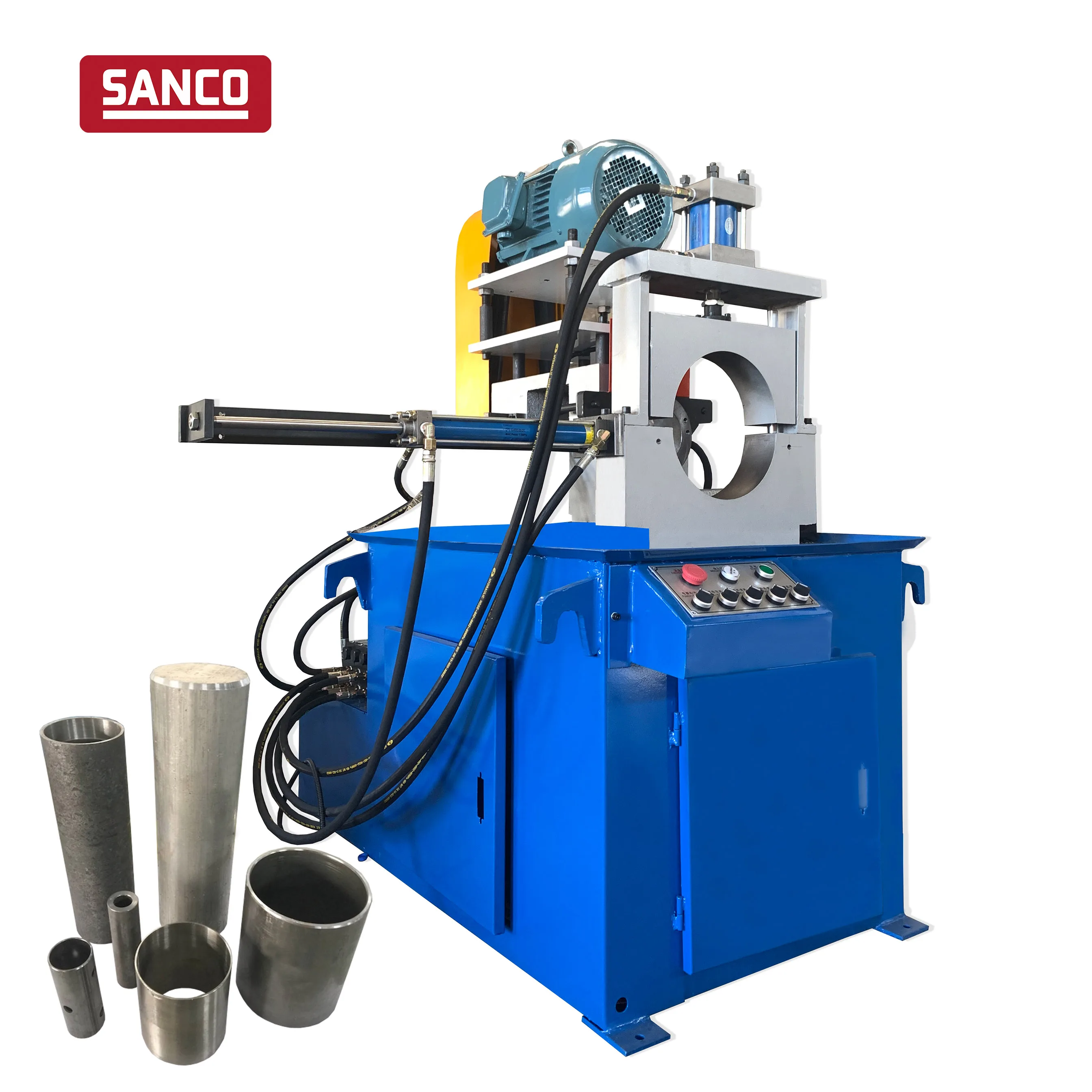 Single head hydraulic knife tool chamfering machine for round short small workpiece pipe solid