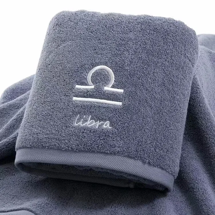 100%cotton quick drying twelve constellation icon towel wholesale