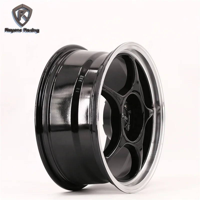 DM565 Customized fashionable design white 5X112 5X 114.3 14 15 16 17 inch black five spoke alloy  car wheels