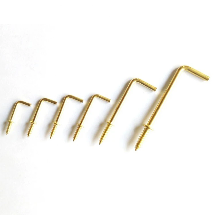 Spot Supply With Medium Right Angle Hook L-type Right Angle Hook 7-word Copper Plated Hook