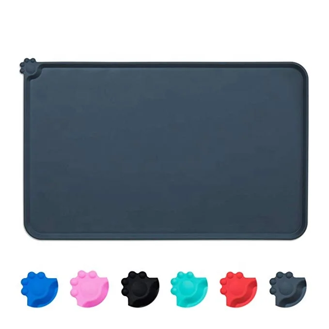 Waterproof Anti Slip Non Skid Food Water Silicone Pet Cat Dog Feeding Mats for Dog Cat Bowl