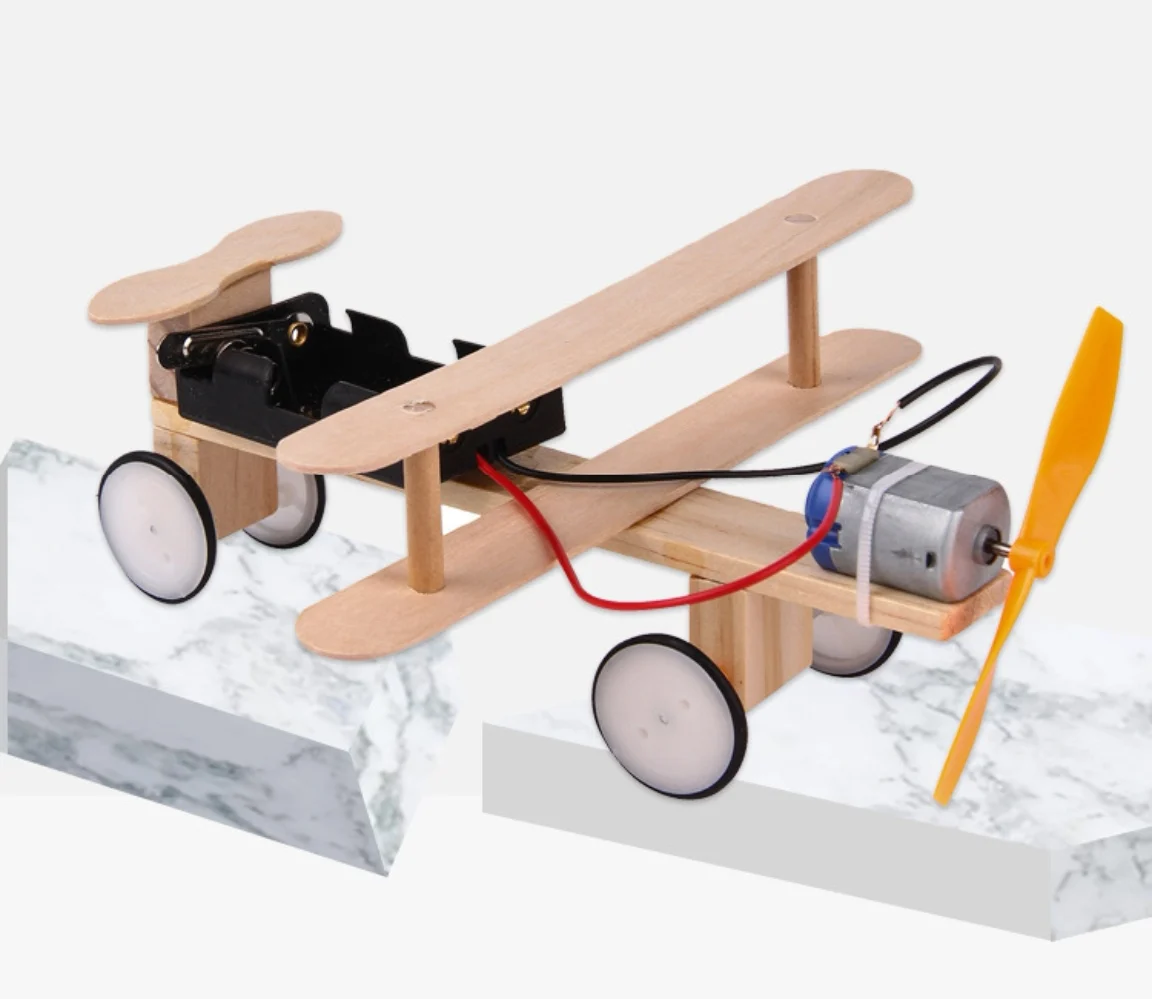 3D Puzzles Wooden Motor Set Assemble Toys DIY Stem Building Educational Kit Toys Science Experiment Kits for Kids