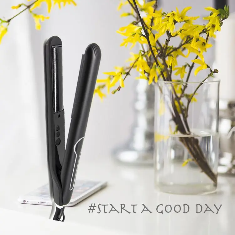 2022 Hottest Models Hair Straightener Multi-functional Pro Flat Iron LED Black Electric Plastic Ceramic 1200W Hand Hair Dryer