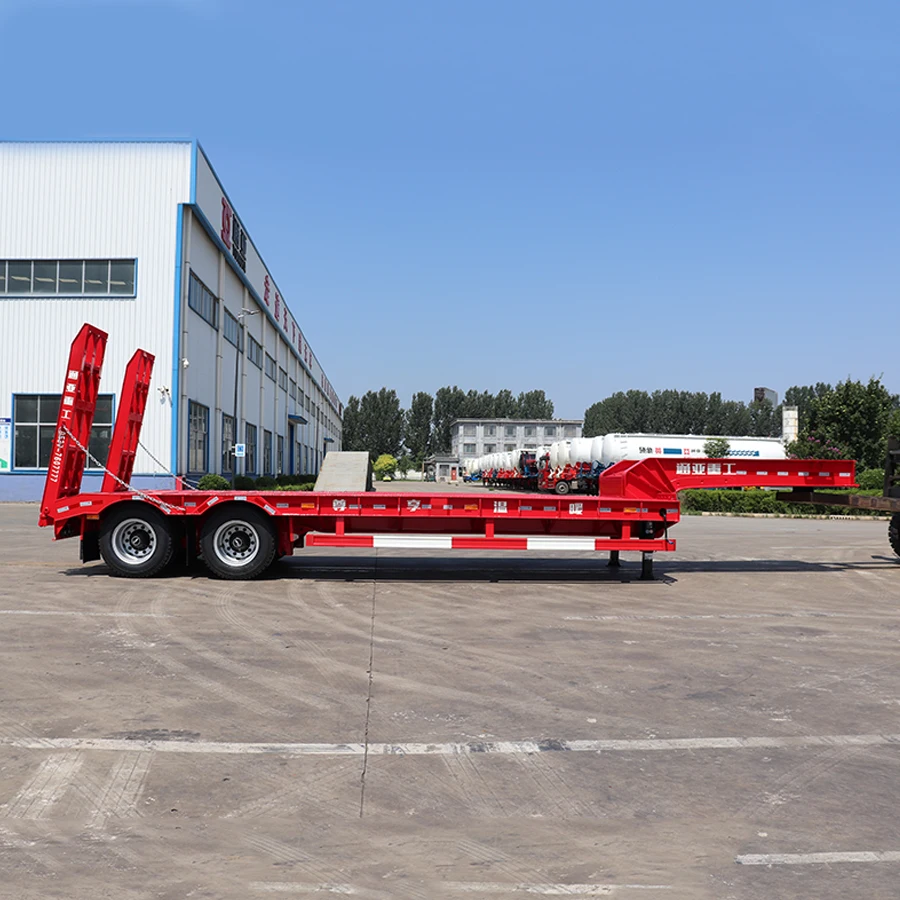 Heavy Machine Transport Hydraulic Detachable Gooseneck 4 Line 8 Axle 150ton Lowbed Lowboy Low Loader Semi Trailer