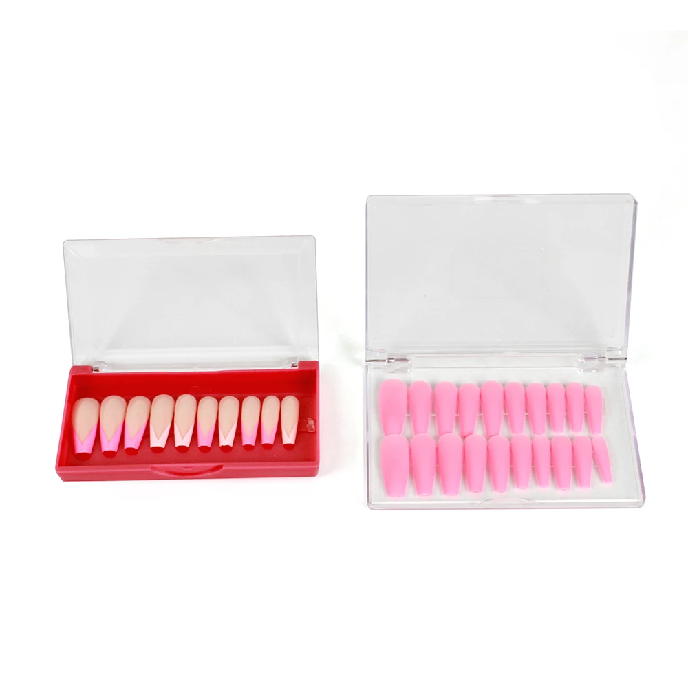 Rectangle PP plastic packaging for Acrylic Nail Empty  Nails Package support custom size