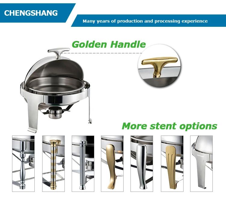 Factory Outlet Chaffing Dishes Buffet Catering Stainless Steel Luxury Chaffing Dishes Set  Thickening Hot Food Display Warmers