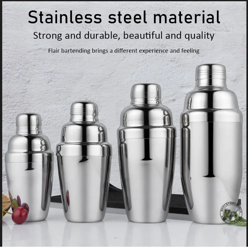 DEWEISI stainless steel cocktail shaker bartender kit cocktail martini shaker with strainer for drink mixer bar tools