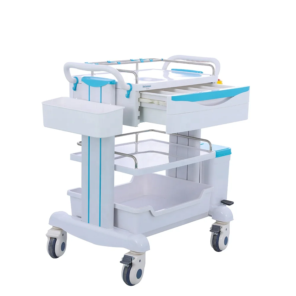 TC6001A bellamoon реанимации вагонетка консоль для больницы/вагонетка выдвижной ручкой, сумка на колесиках/тележке med Многофункциональный