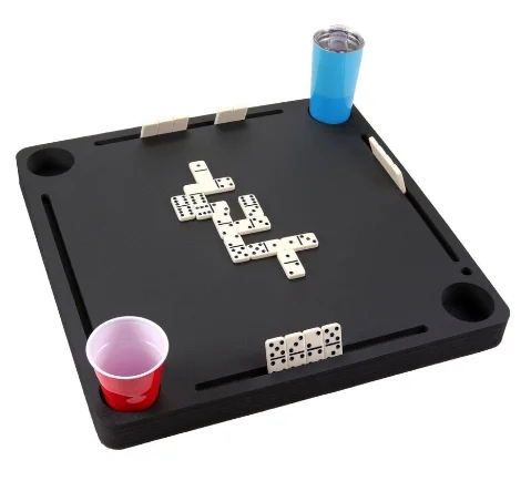 Floating dominoes table game party float durable black and other color foam with drink holders