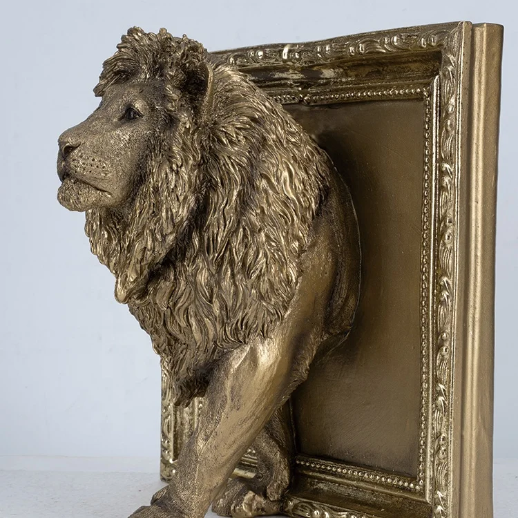 Jiayi Craft Custom Lion Head Wall Sculpture Animal Decoration Wall Arts Lion Head Sculpture