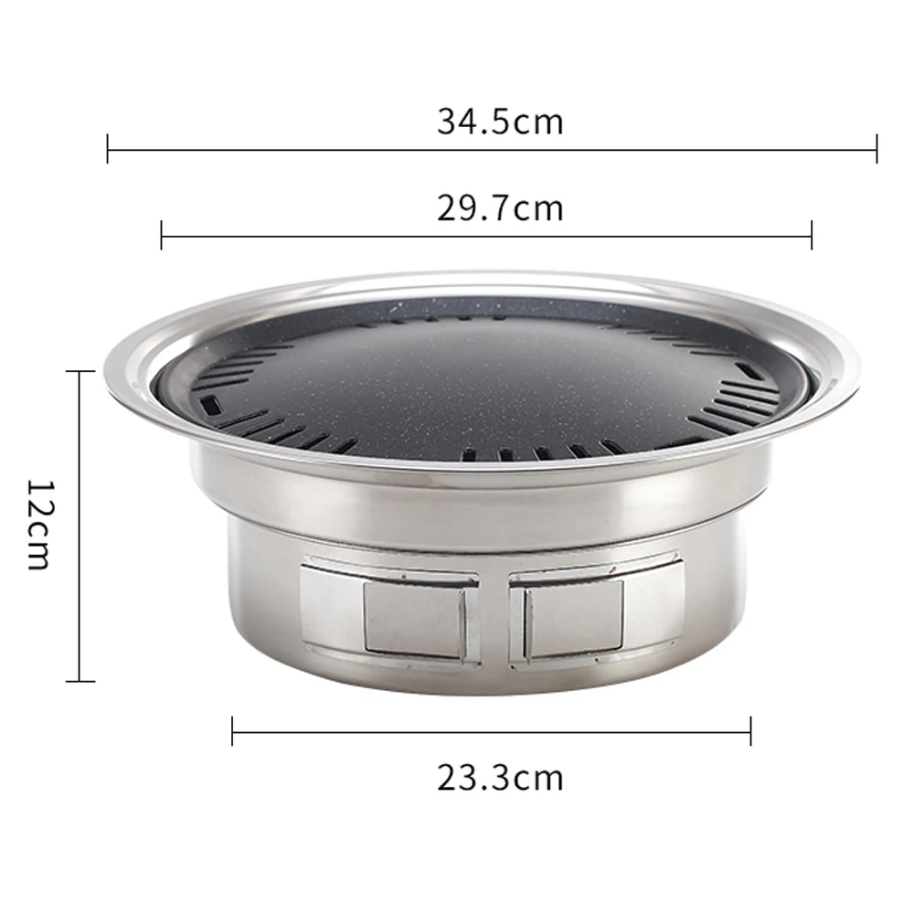 New Stainless Steel Camping Portable Outdoor Home Korean Charcoal BBQ Grill
