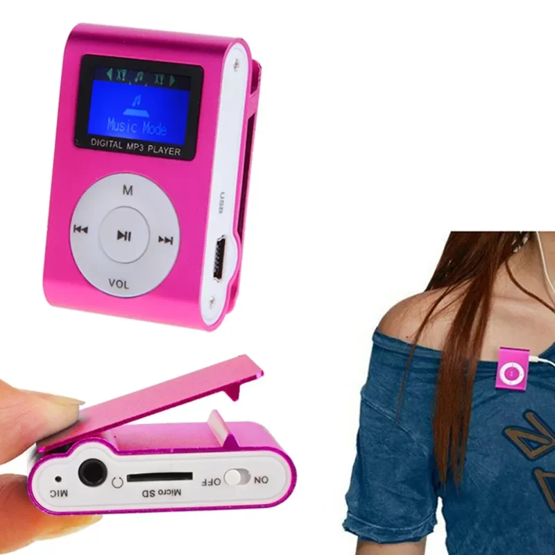 Classic insert TF card metal clip mini MP3 music player sport gift clip MP3