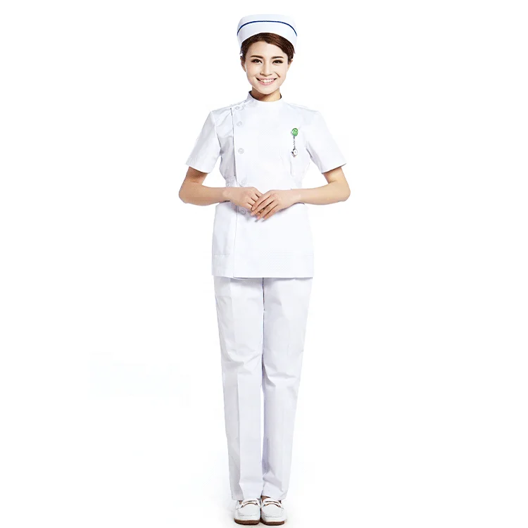 Manufacturer hospital uniform short sleeve staff nurse uniform/custom cotton nurse uniform picture nursing white