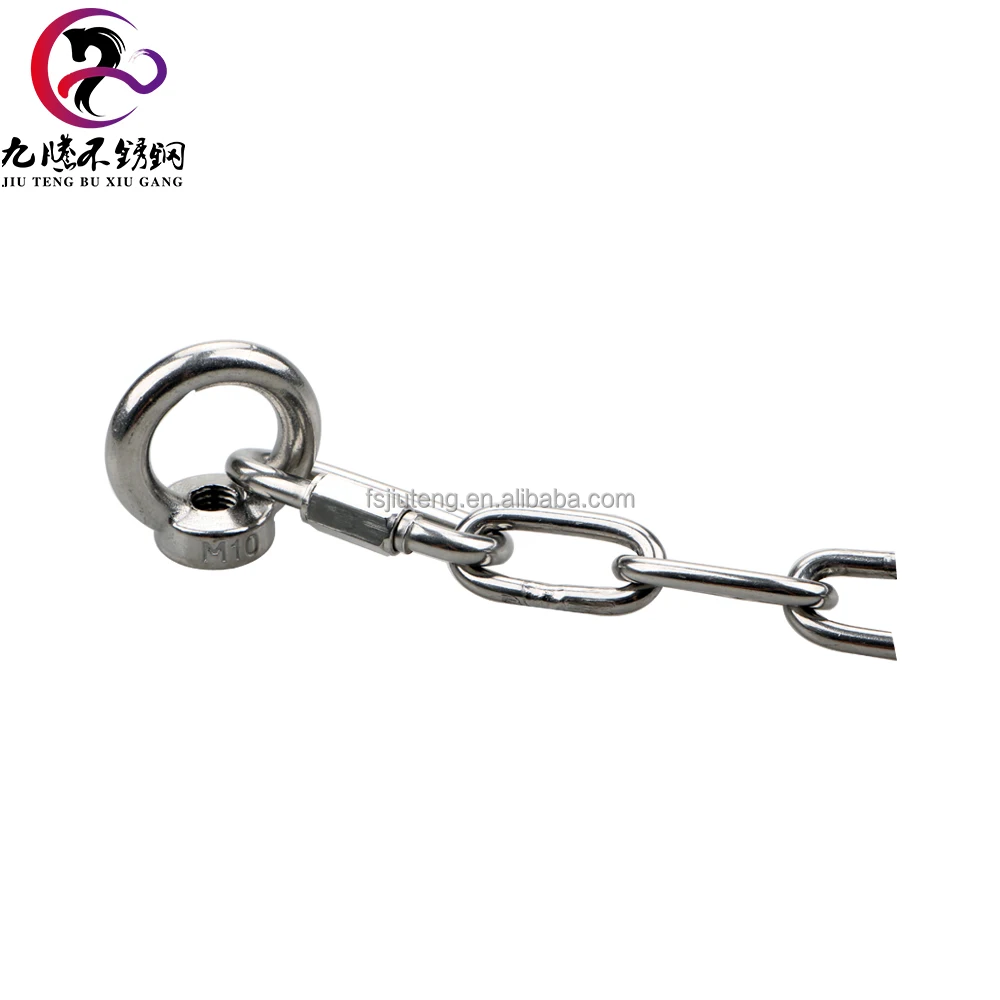 Foshan spot 304 stainless steel chains can be customized for swing guardrail chains, hanging lamp chains