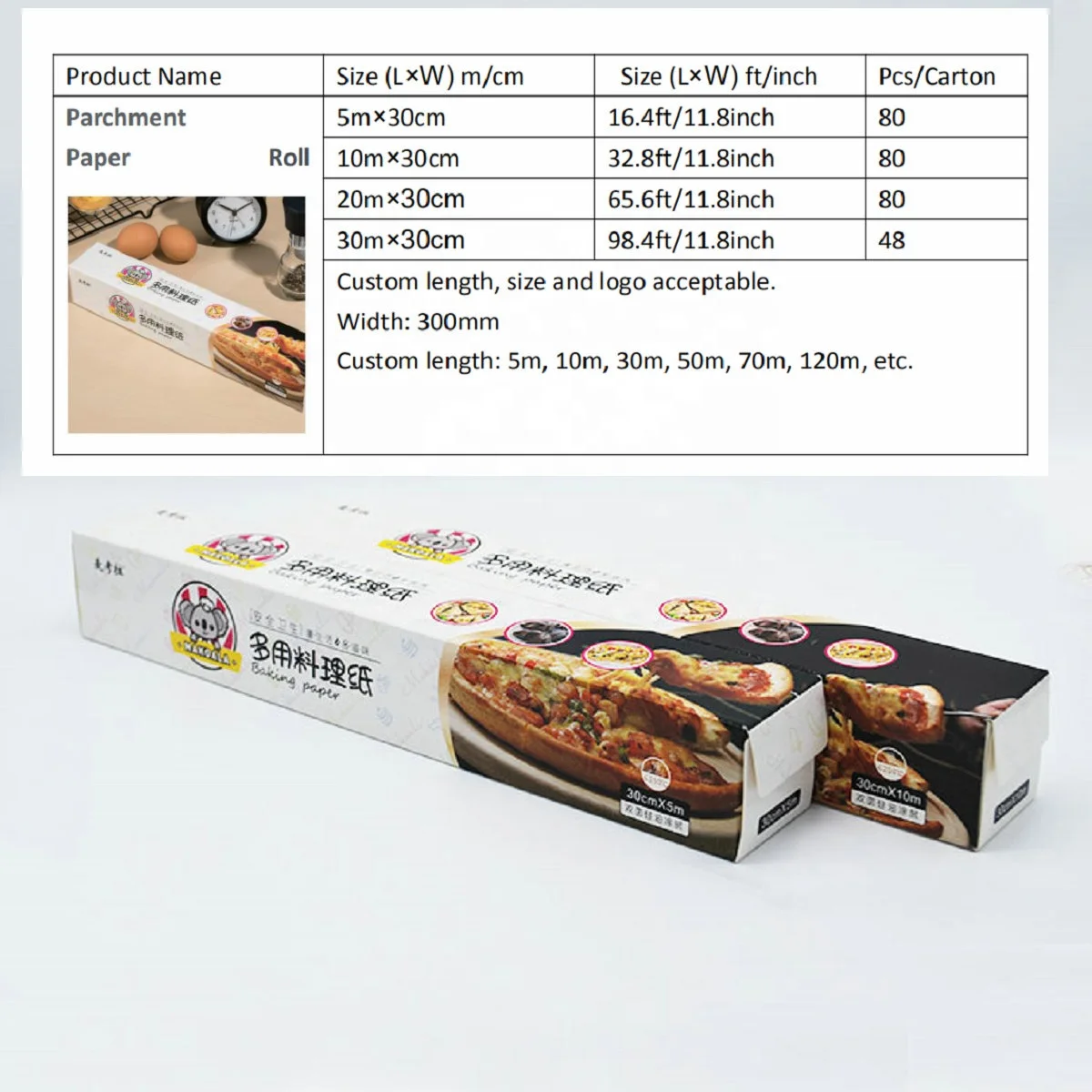 
Paper liner for baking Paper baking box with lib Square baking pan 