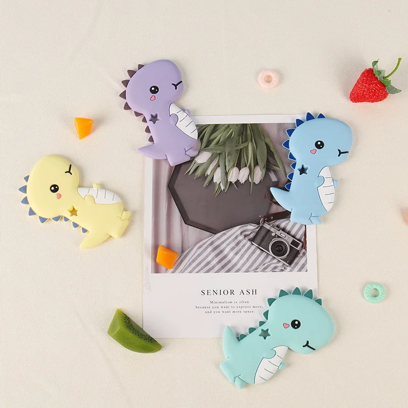 Baby Dinosaur Shape Food grade Silicone Creative Cartoon Teething Toy