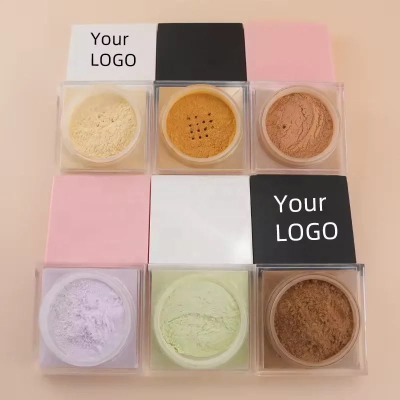 Private Label Custom Logo 14 Colors High Pigment Soft Makeup Loose Powder Lightweight Long-Lasting Setting Powder