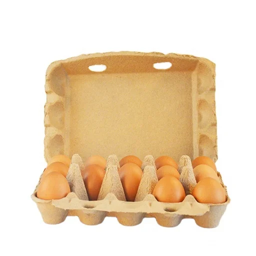 White Wholesale 15 Cells Paper Egg Carton Box plastic free pulp egg carton tray supermarket transparent