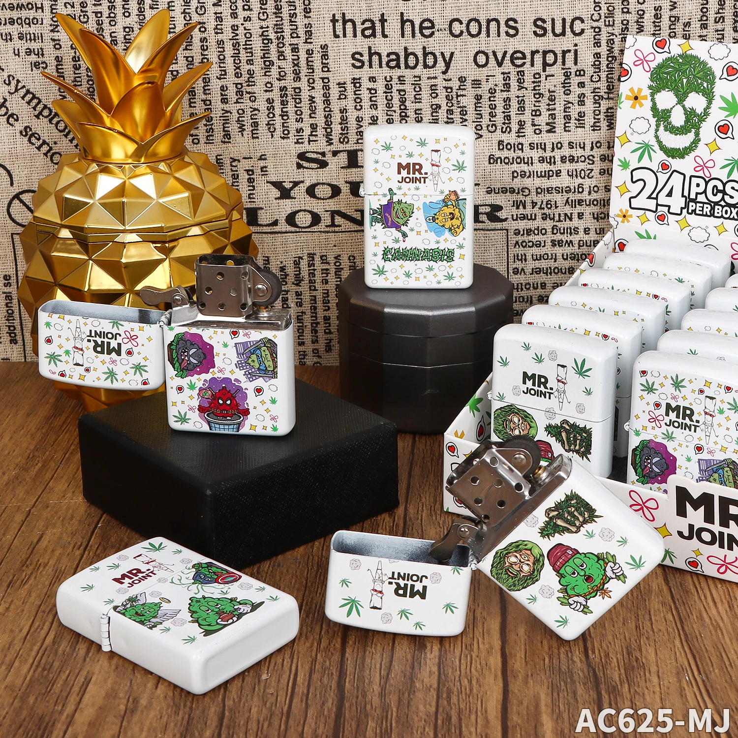 Wholesale Fashion Designs Lighters Metal Trend Lighters Gas Free Support Customized Gift Lighters with Display Box