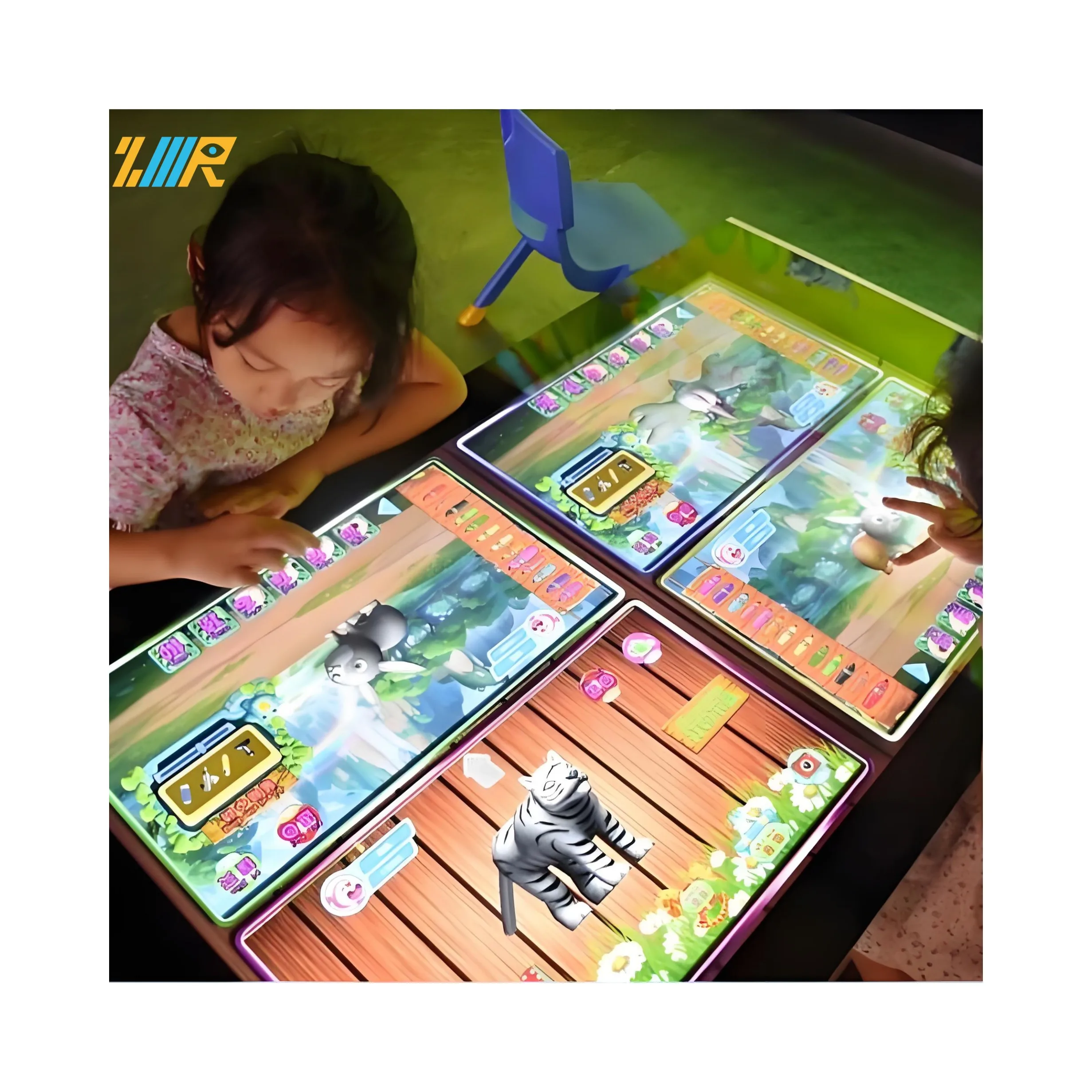 6 game themed scenes Touch screen graffiti kids games interactive wall interactive games wall interact projector