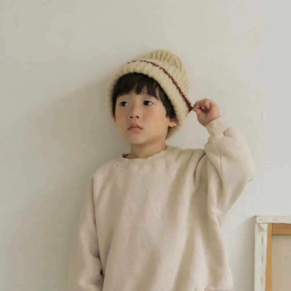 DE MARVI Girls Boys Casual Knitted Beanie Winter Hat OEM Wholesale MADE IN KOREA