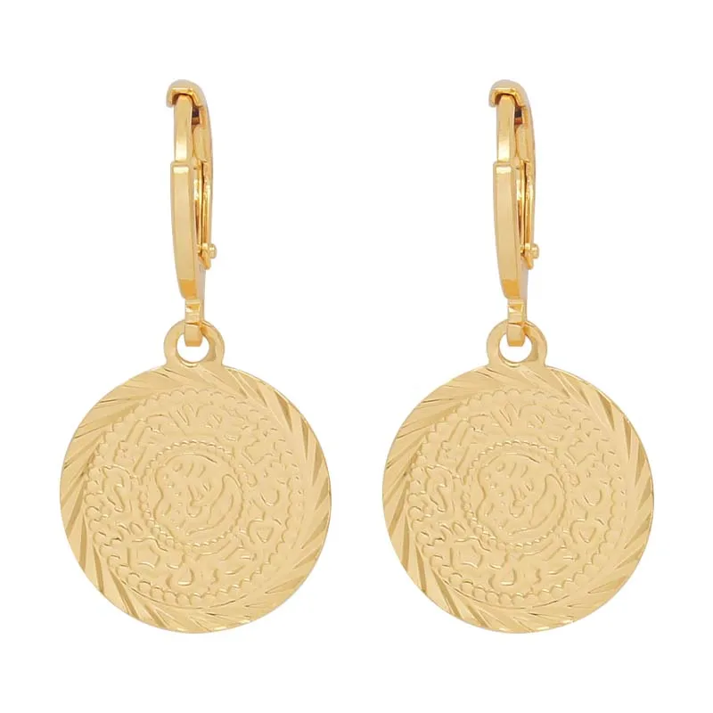 Factory Wholesale Muslim Coin Earrings Ring Bracelet Jewelry set Arab Gold Plated Popular Jewelry