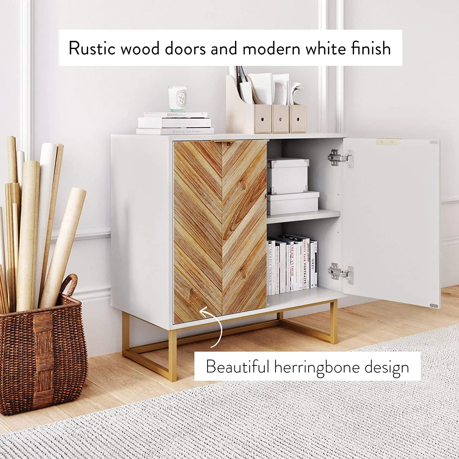 Vonssen Free Standing Accent Cabinet for Hallway