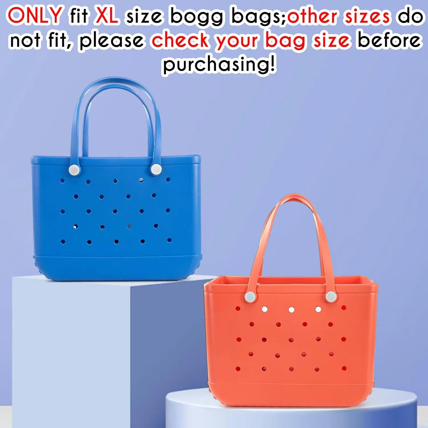 Rubber Beach Bag Organizer Liner Compatible with Bogg Bag Felt Insert Divider Pouch with Zipper for Bogg Bag Accessories,TLX0122