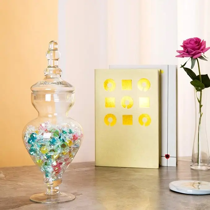 2024 Best Selling Home Decor Clear Elegant Candy Glass Apothecary Storage Buffet Jars Wedding Decorative