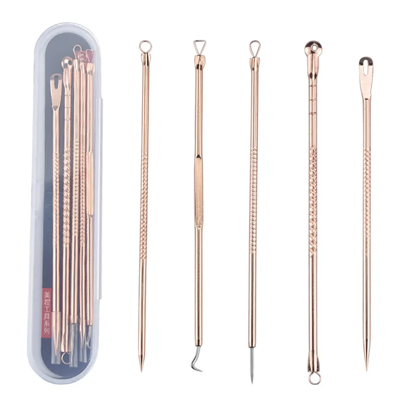 Hot Seller Blackhead Remover Tool Kit Pimple Popper Remover Needles Set Stainless Steel Remover Face Beauty Equipment