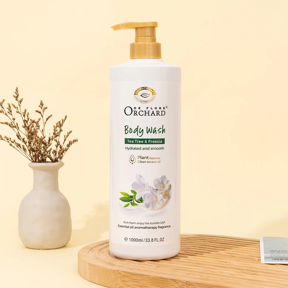 Customization OEM ODM Korean Organic Body Purifying Pores Scented Shower Gel 1000ml