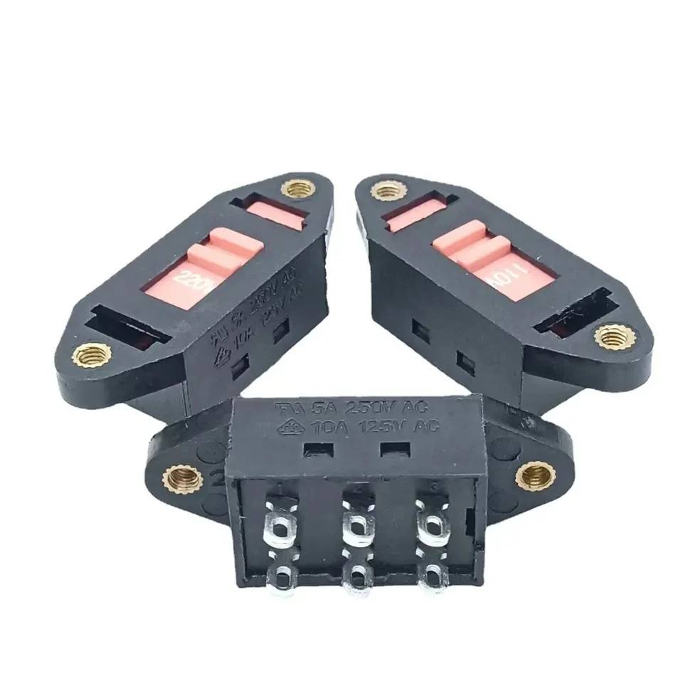 Переключатель напряжения 110 В в 220 В 6-контактный двухрядный слайд-переключатель