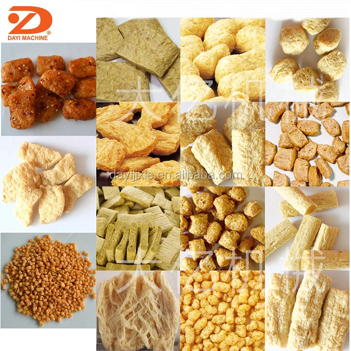 Double screw extruder for industrial TSP soya analog chunks meat analog food processing production line