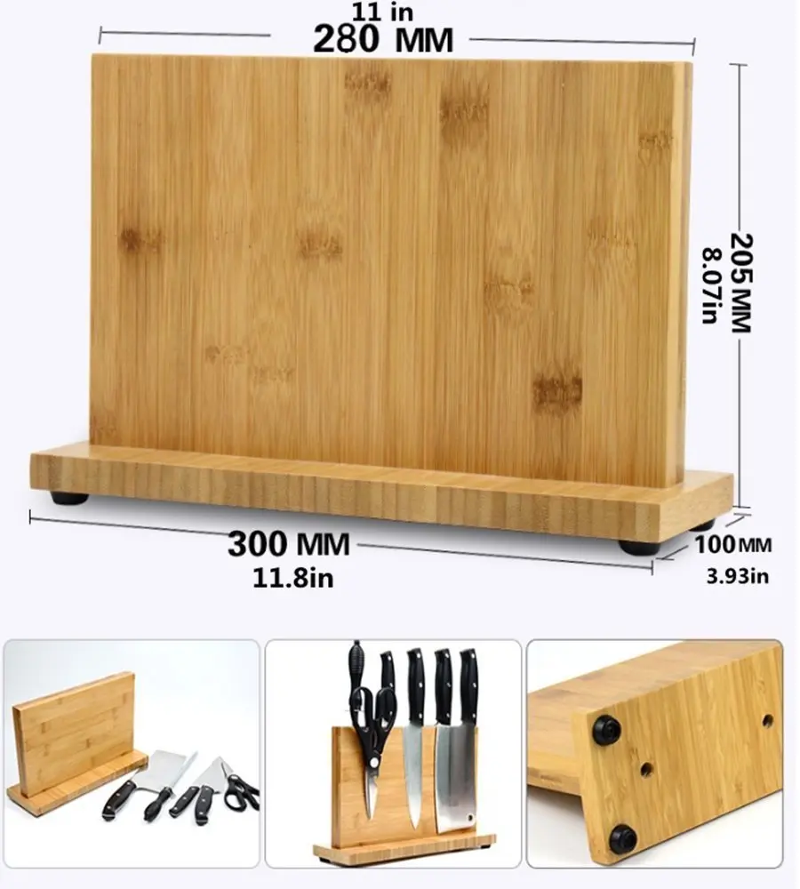 Bamboo Magnetic Knife Holder