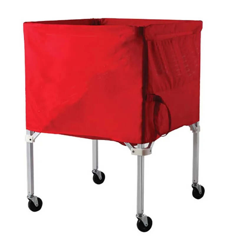 Aluminium folding Tennis Ball Cart durable Portable Volleyball Basketball Football Tennis Ball Carry Cart With Mecanum Wheels