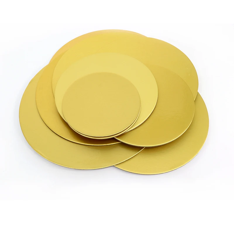 Wholesale 8 10 12 14 16 18 inch Cardboard Cake board Gold silver Disposable Large Paper Round Cake Boards Supplier For Cake Base