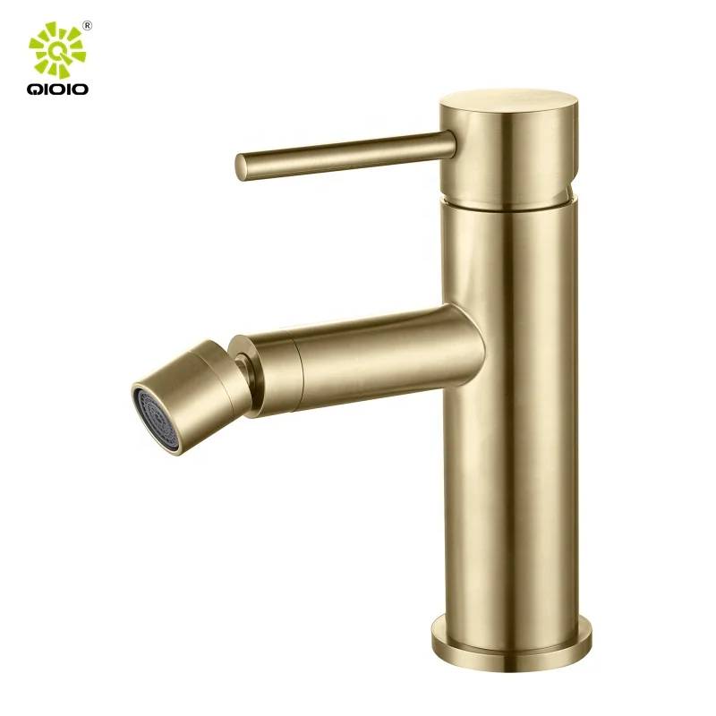 hotel project  PVD brush brass gold  304 stainless steel  toilet bidet faucet  bathroom basin  bidet mixer taps