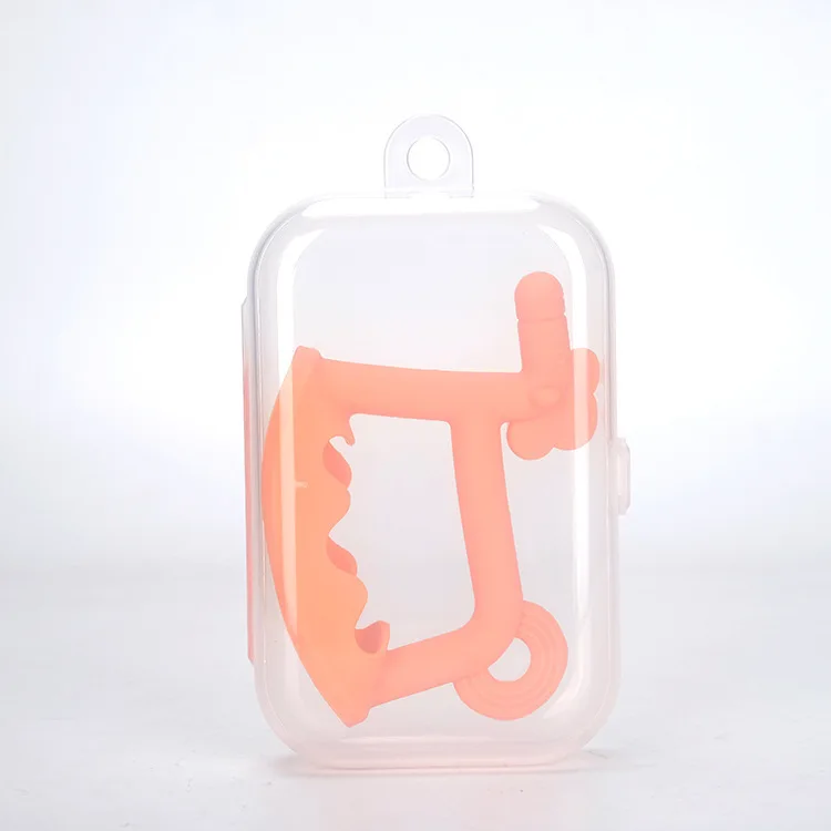 Baby pony ring eating hand guards hand strap type set baby BPA free food grade teether eating set