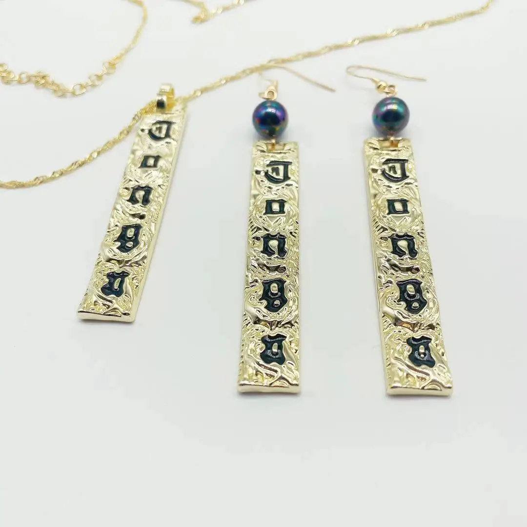 В гавайском стиле комплект ювелирных изделий Плюмерия ожерелье серьги 14k, покрыто настоящим золотым покрытием в виде ракушки жемчужно-полинезийская Гуам Маршалловы ювелирные изделия