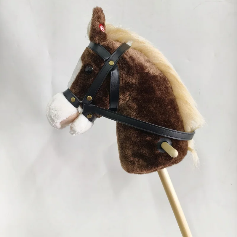 Hobby Handmade Horse Stick Pretend Play Toy for Children BROWN