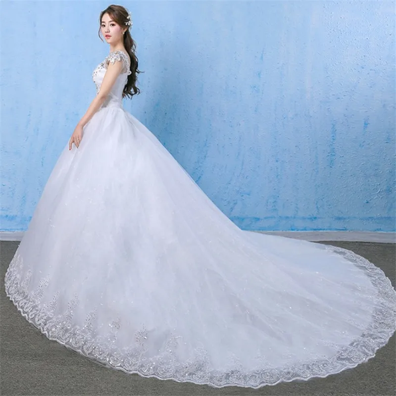 2020 fashion vestidos de novia V neck crystal embellished elegant mermaid simple bridal dress wedding gown