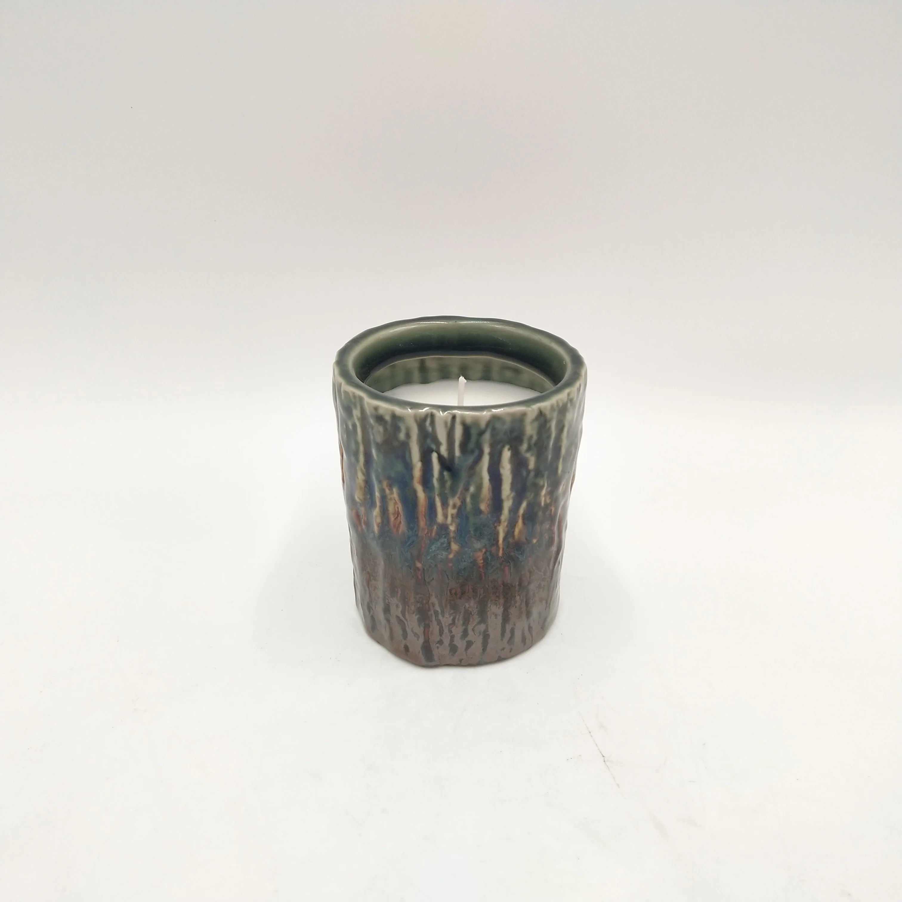 Unique Scent Candle Jars Aroma Therapy Candle Imitations of the Trunk Ceramic Home Decoration Customized Scented Candle Soy Wax