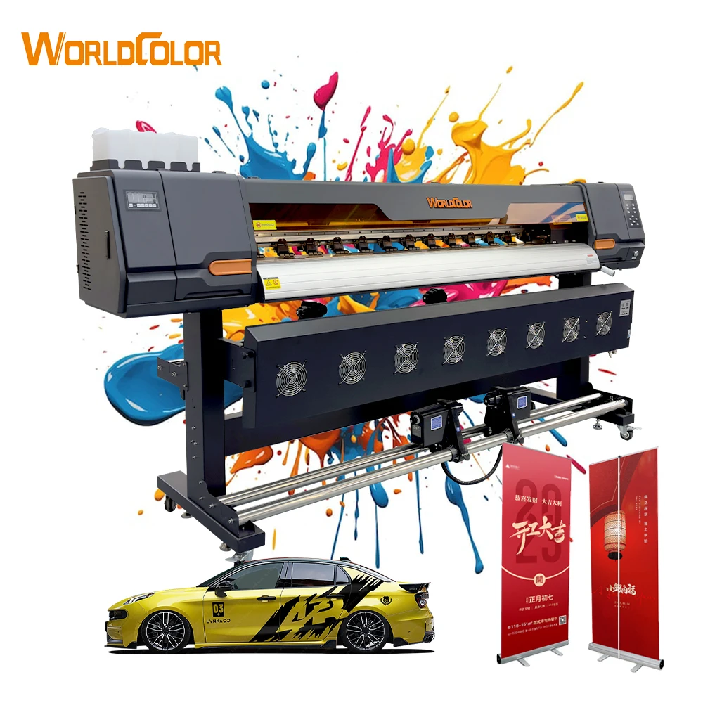 1.8m Eco-Solvent Inkjet UV Printer Single F1080 i3200 Double F1080 Head Vinyl Banner Digital Paper Printer Pump Core Component