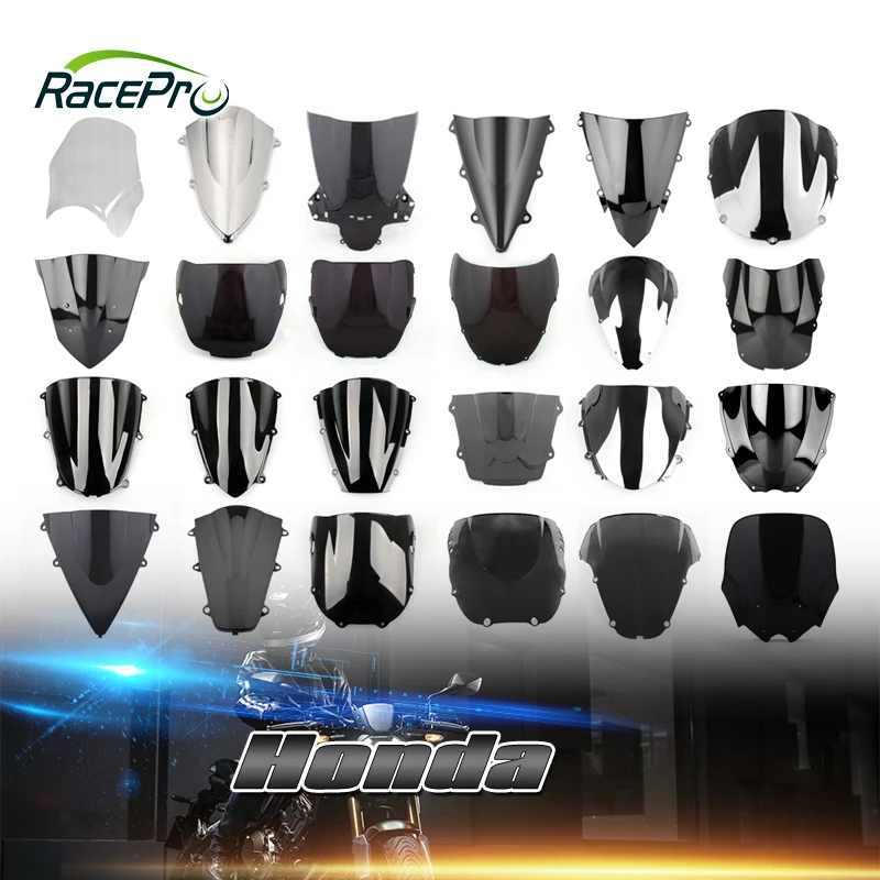 Racepro Wholesale OEM ODM Universal ABS Motorcycle Windscreen Windshield Covers Screen Windproof Deflector For Harley Bmw Honda