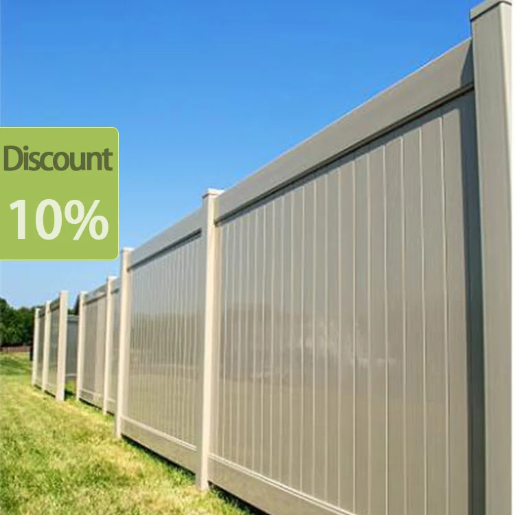 Plastic Pvc Vinyl Flat PVC Privacy Anti-Climb Cottage Fence, Pvc Privacy Screen