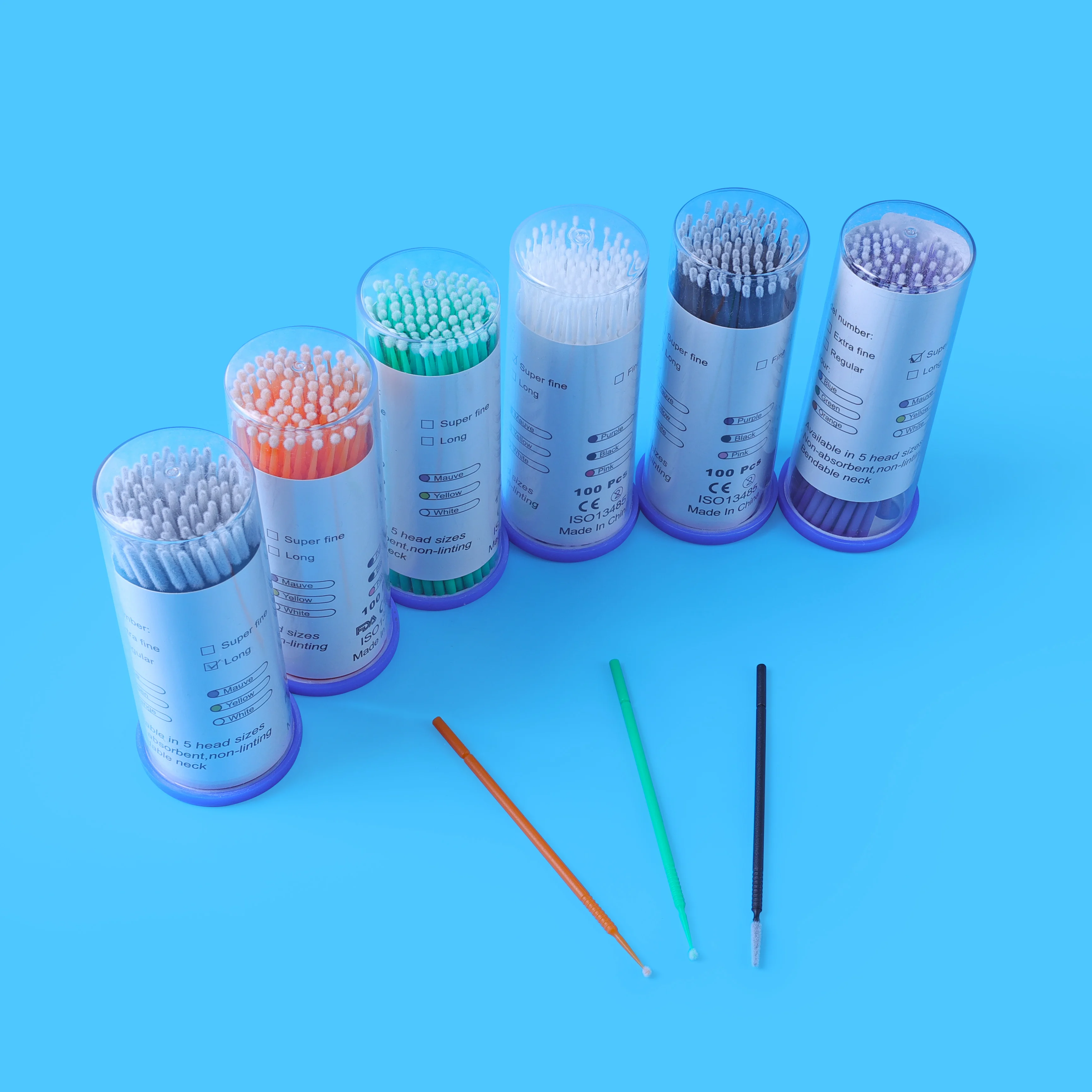 Micro Fiber Tip Brush Dental Micro Microbrush  cotton tipped applicator