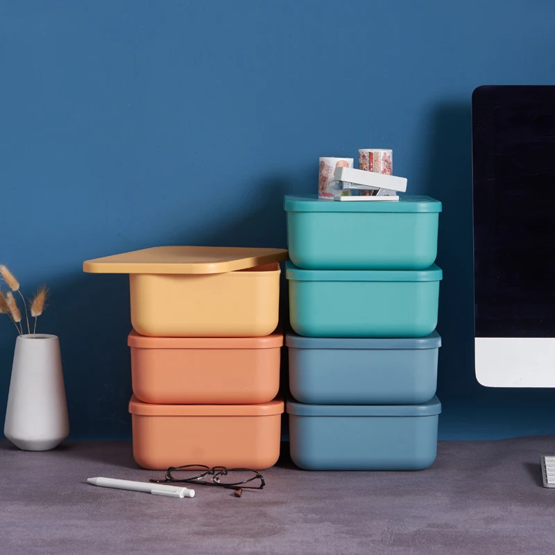 Waterproof Plastic Storage Box Sundries Box Organizers Home Closet Cosmetics Storage Basket With handle storage boxes & bins