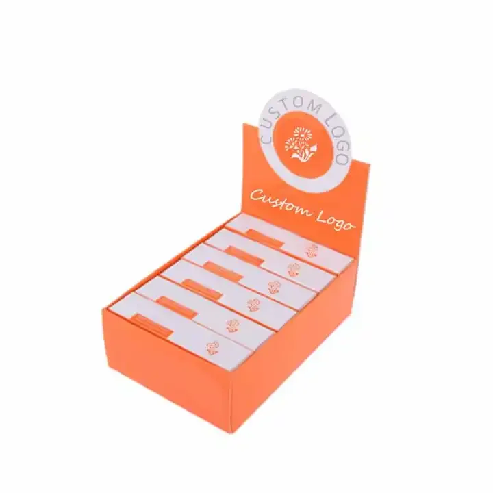 Luxury custom coated paper lip gloss display pos paper box beautiful perfume eyelash packaging boxes small card box for sweets